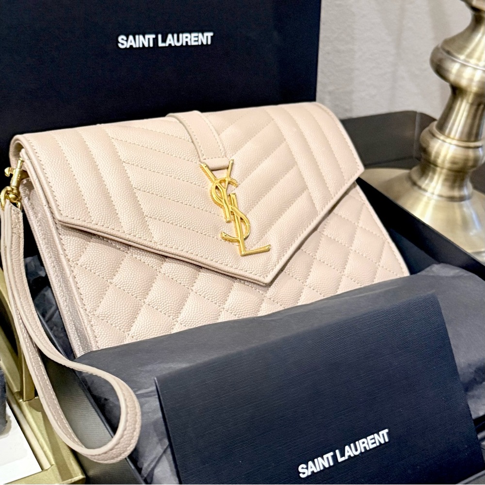 YSL Clutch - Saint Laurent Cassandre Matelasse Flap Pouch